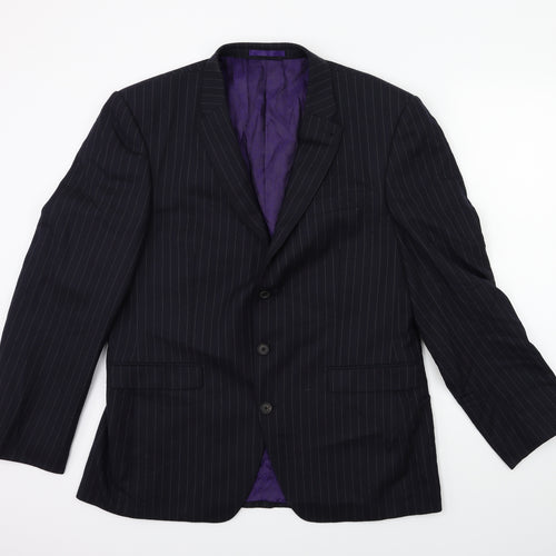 NEXT Mens Blue Striped  Jacket Suit Jacket Size 42