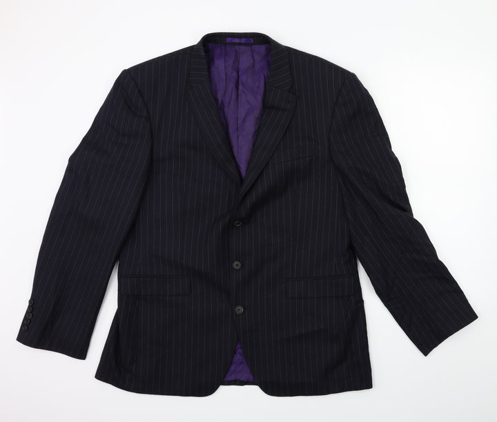 NEXT Mens Blue Striped Jacket Suit Jacket Size 42