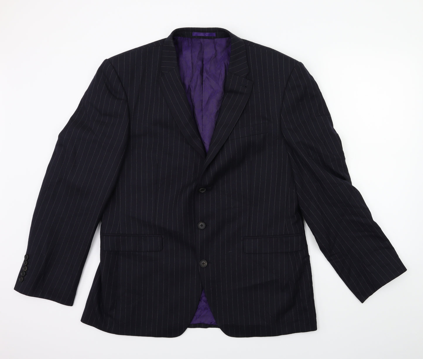 NEXT Mens Blue Striped  Jacket Suit Jacket Size 42