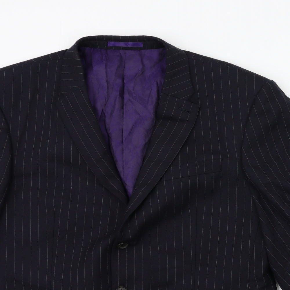NEXT Mens Blue Striped  Jacket Suit Jacket Size 42
