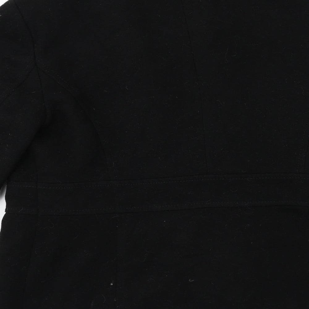 Marks and Spencer Womens Black   Overcoat Coat Size 12