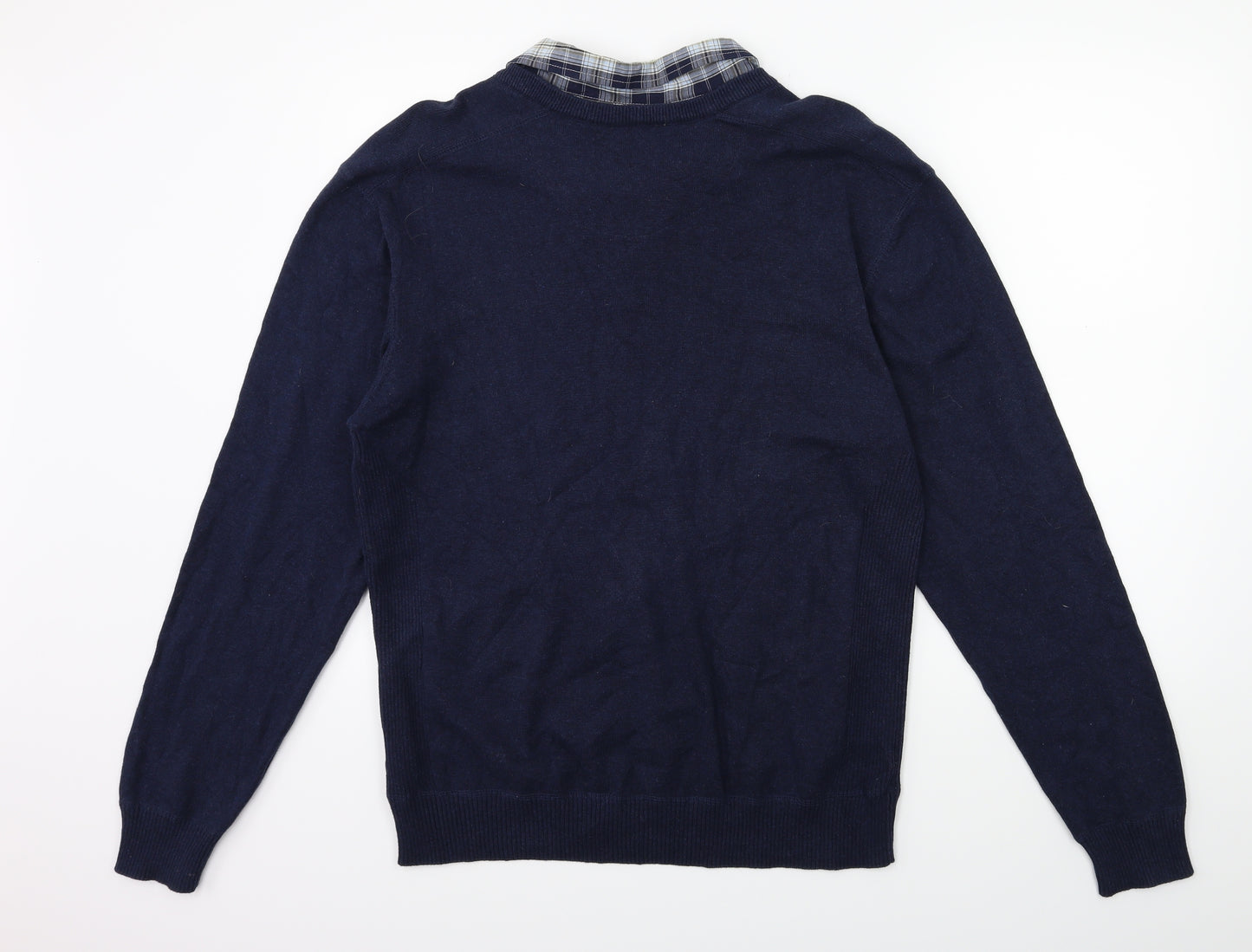 Peacocks Mens Blue  Knit Pullover Jumper Size XL