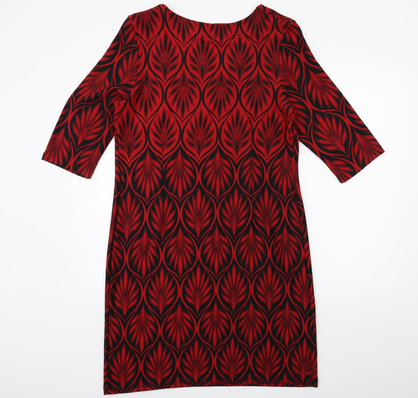 Roman Womens Red Floral  Jumper Dress  Size 16