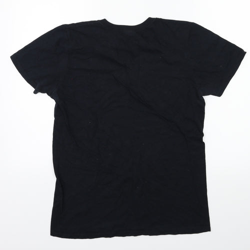 Gildan Womens Black   Basic T-Shirt Size S  - NO ROMANCE