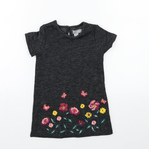 Primark Baby Black Floral  A-Line  Size 12-18 Months