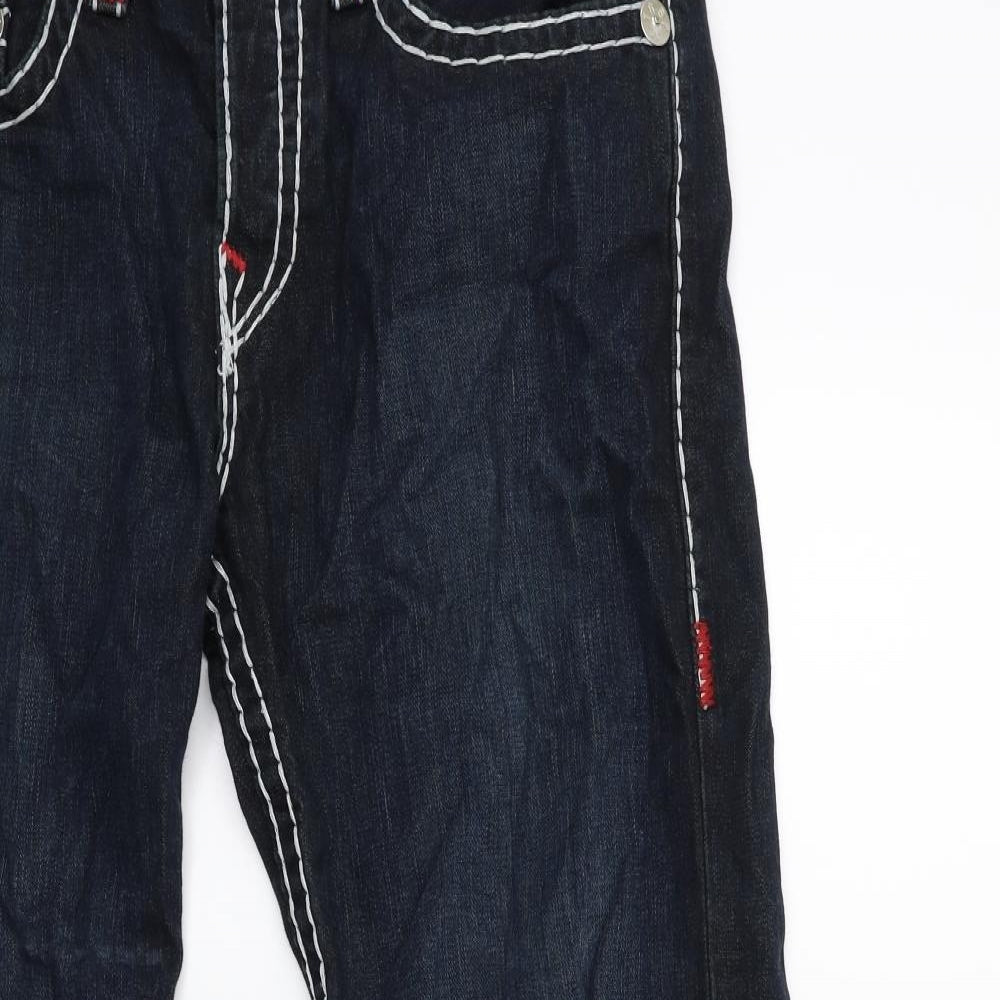 True Religion Mens Blue  Denim Straight Jeans Size 34 in L30 in