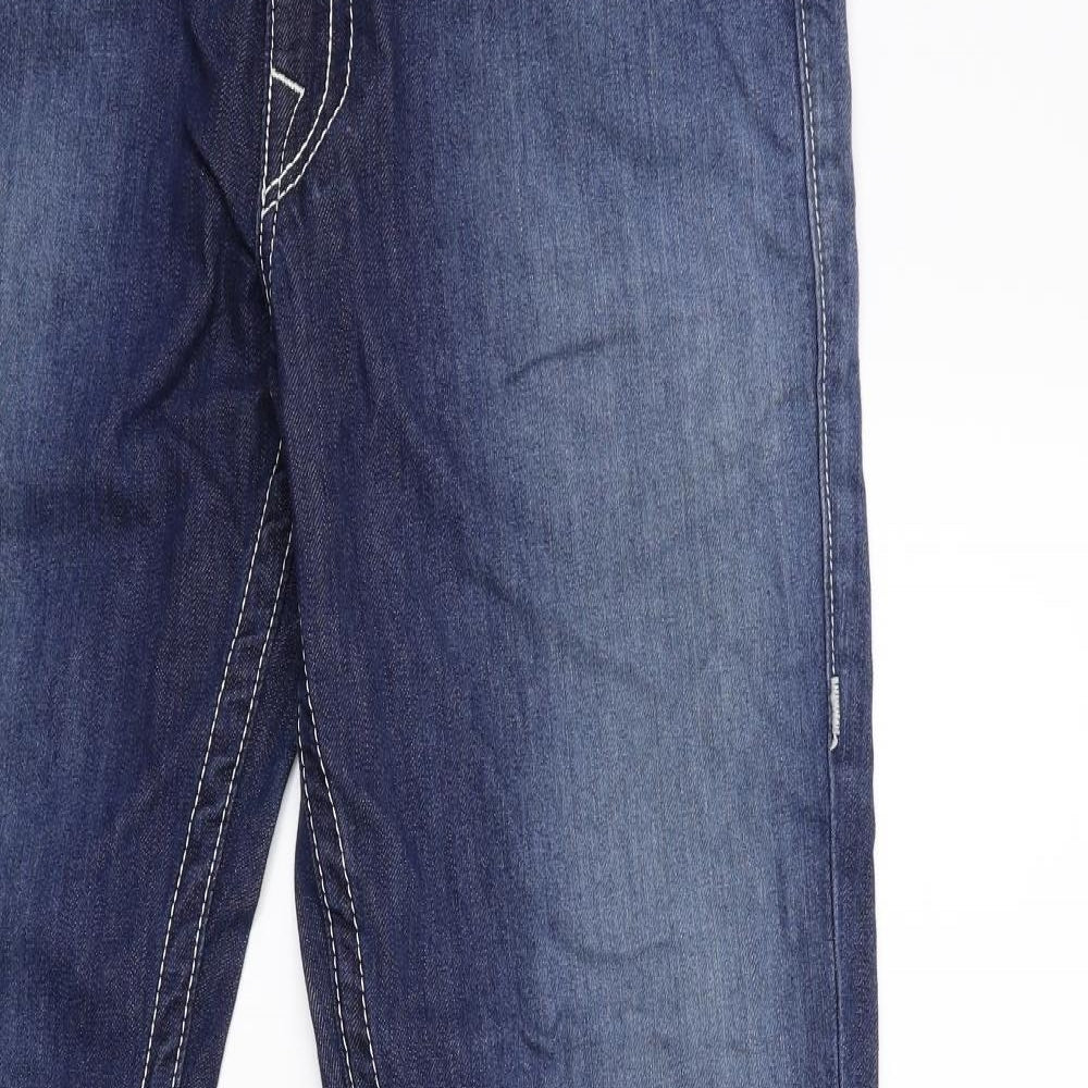 True Religion Mens Blue  Denim Straight Jeans Size 33 in L33 in