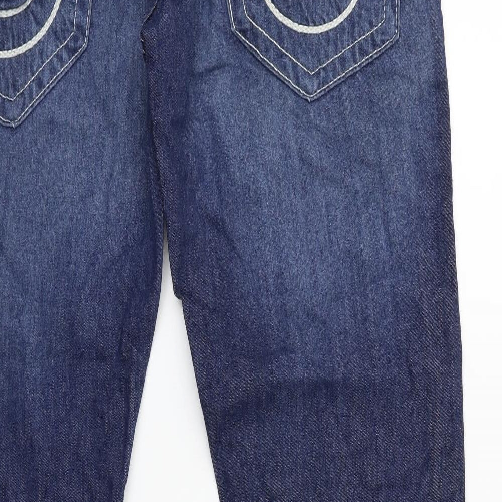 True Religion Mens Blue  Denim Straight Jeans Size 33 in L33 in