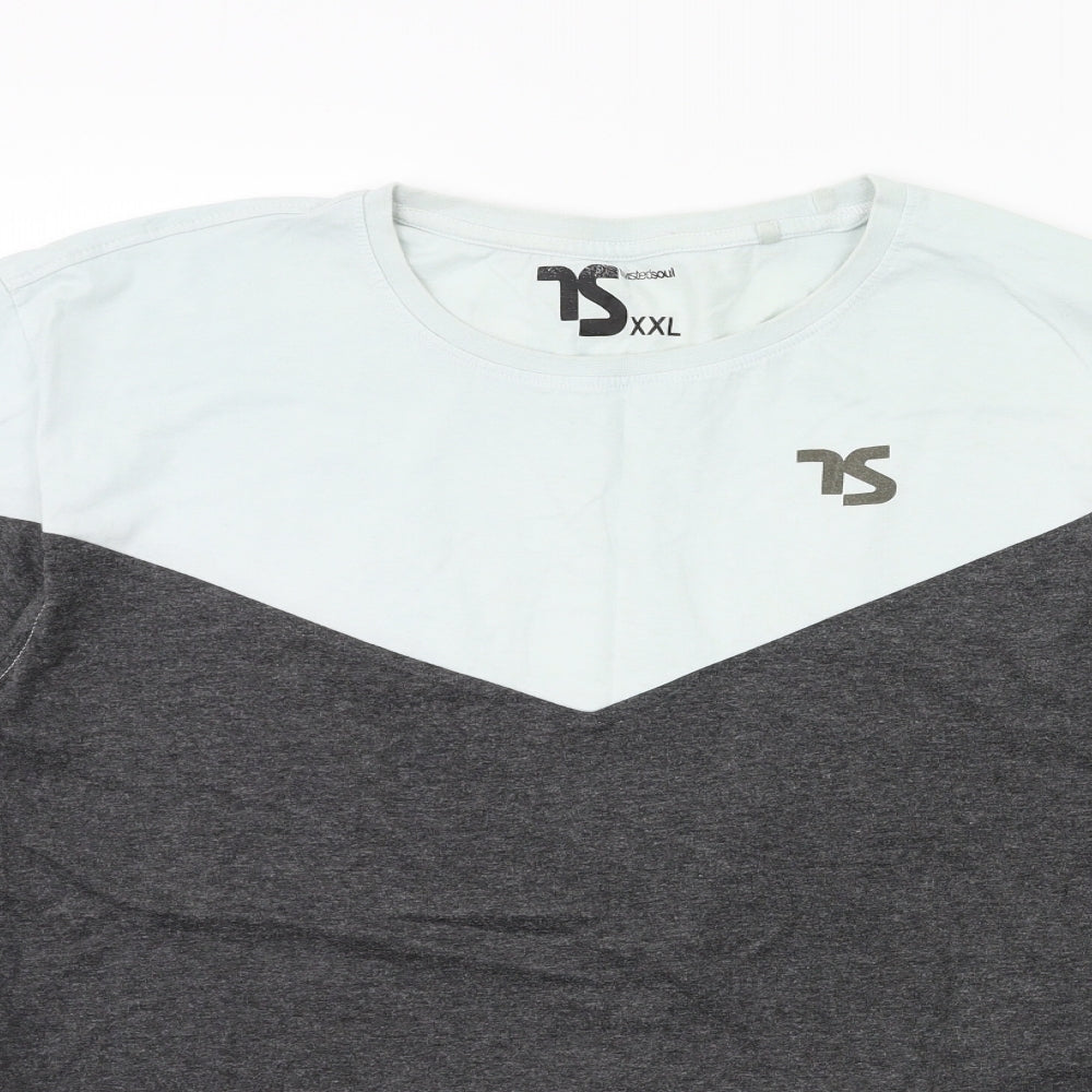 Twisted Soul Mens Grey    T-Shirt Size 2XL