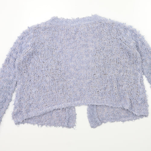 love knitwear Womens Blue  Knit Cape Jumper Size 14