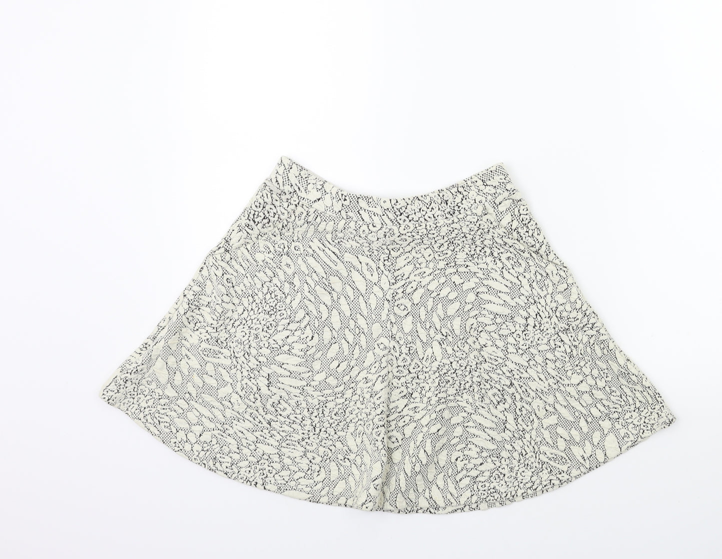 Topshop Womens Beige   Flare Skirt Size 8