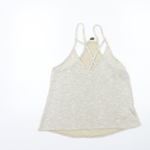 Miss Selfridge Womens Beige   Basic Tank Size 6
