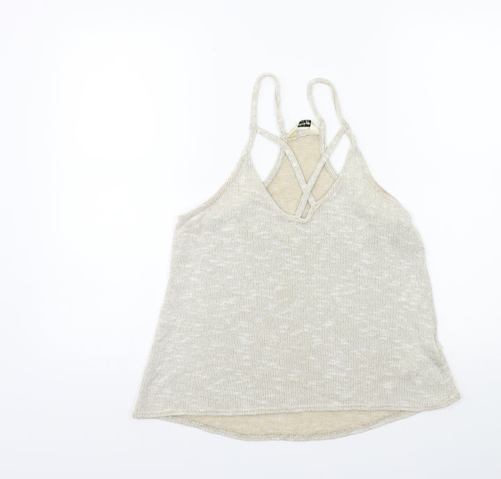 Miss Selfridge Womens Beige Basic Tank Size 6