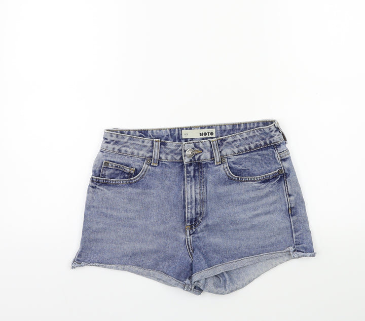 Topshop Womens Blue Hot Pants Shorts Size 28 in