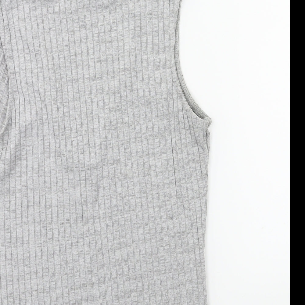 Missguided Womens Grey   Basic Tank Size 8