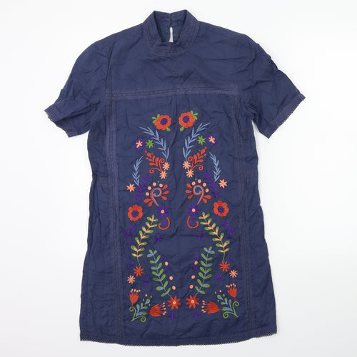 Fashion Union Womens Blue Floral  Shift  Size 10