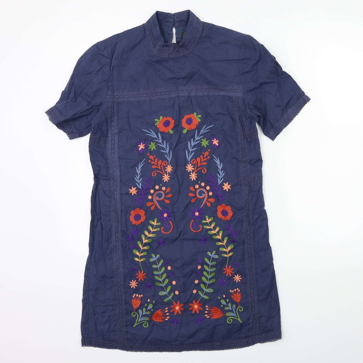 Fashion Union Womens Blue Floral  Shift  Size 10