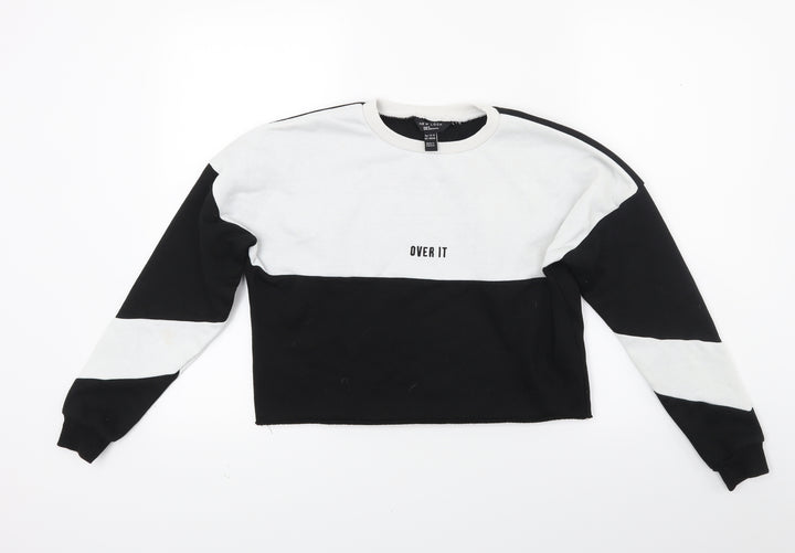 New Look Girls Black   Pullover Sweatshirt Size 12 Years  - Over it