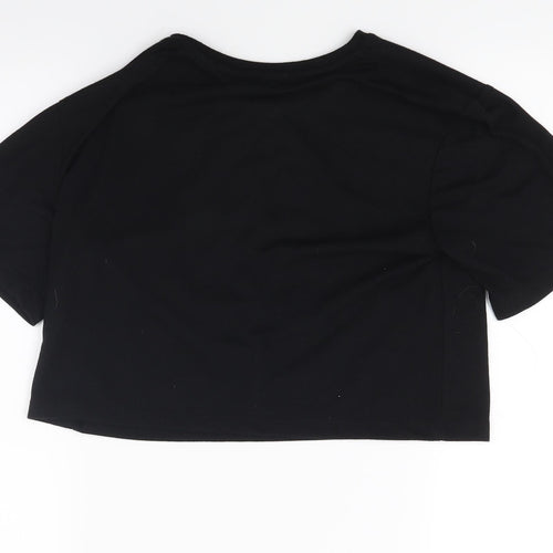 Candy Couture Girls Black   Cropped T-Shirt Size 10 Years  - NYC