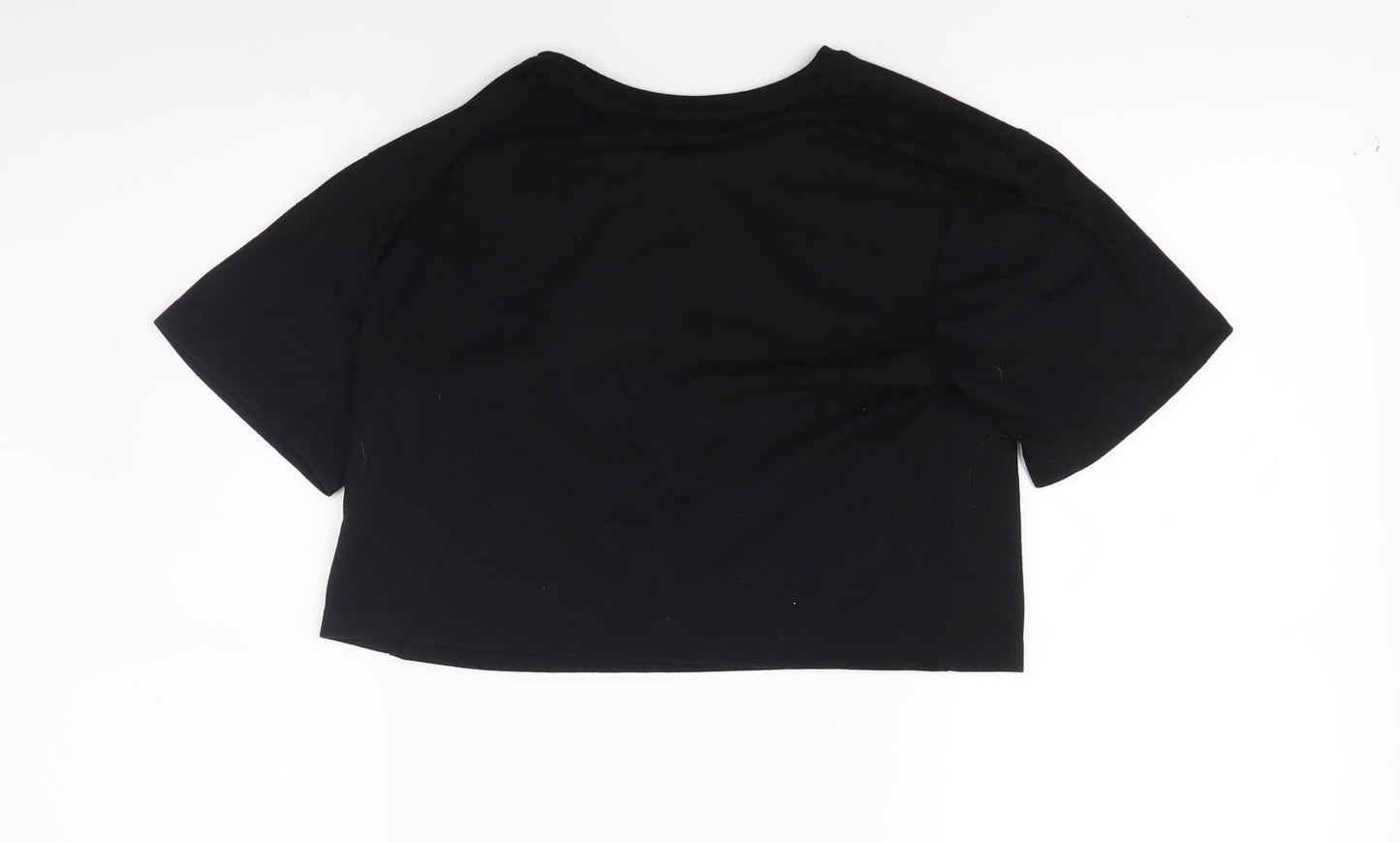 Candy Couture Girls Black   Cropped T-Shirt Size 10 Years  - NYC