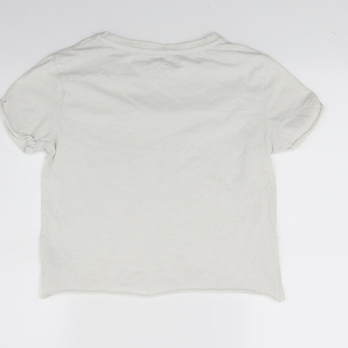 NEXT Girls White   Cropped T-Shirt Size 10 Years  - Unicorns