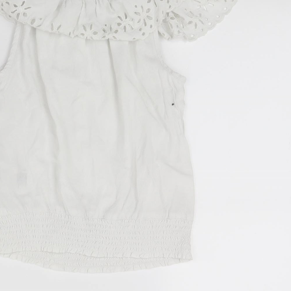 H&M Girls White   Basic Blouse Size 13 Years