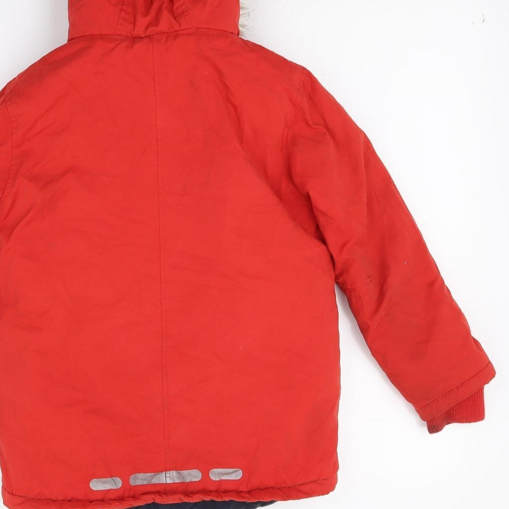 Nut meg Boys Red   Parka Coat Size 7-8 Years