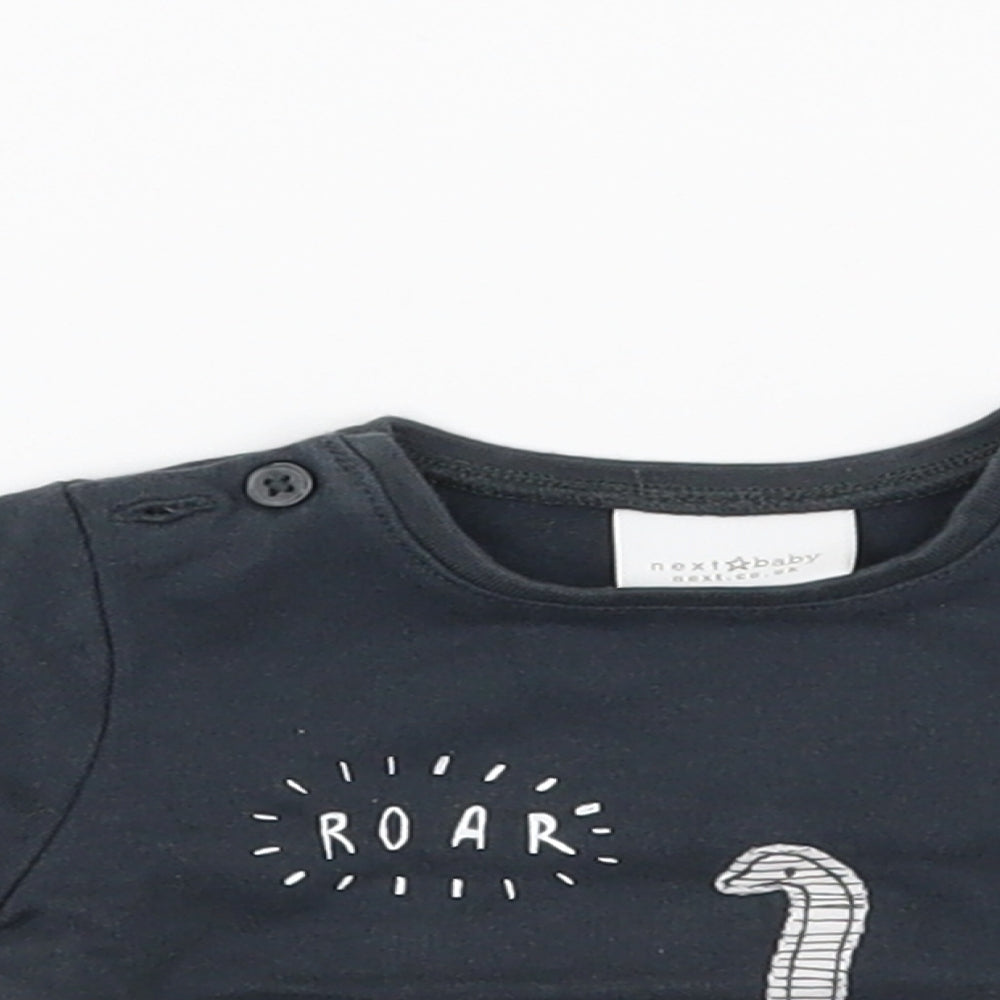 NEXT Boys Grey   Pullover Jumper Size 0-3 Months  - Dinosaur