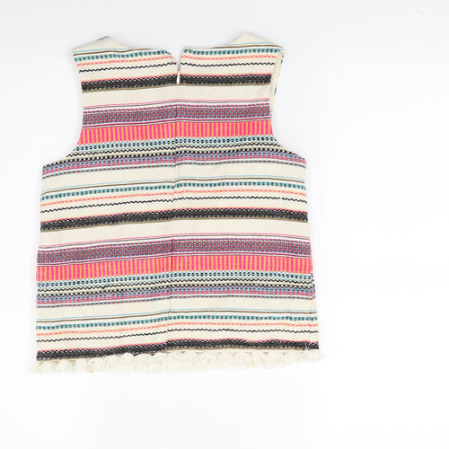 NEXT Girls Beige Striped  Tunic Tank Size 12 Years