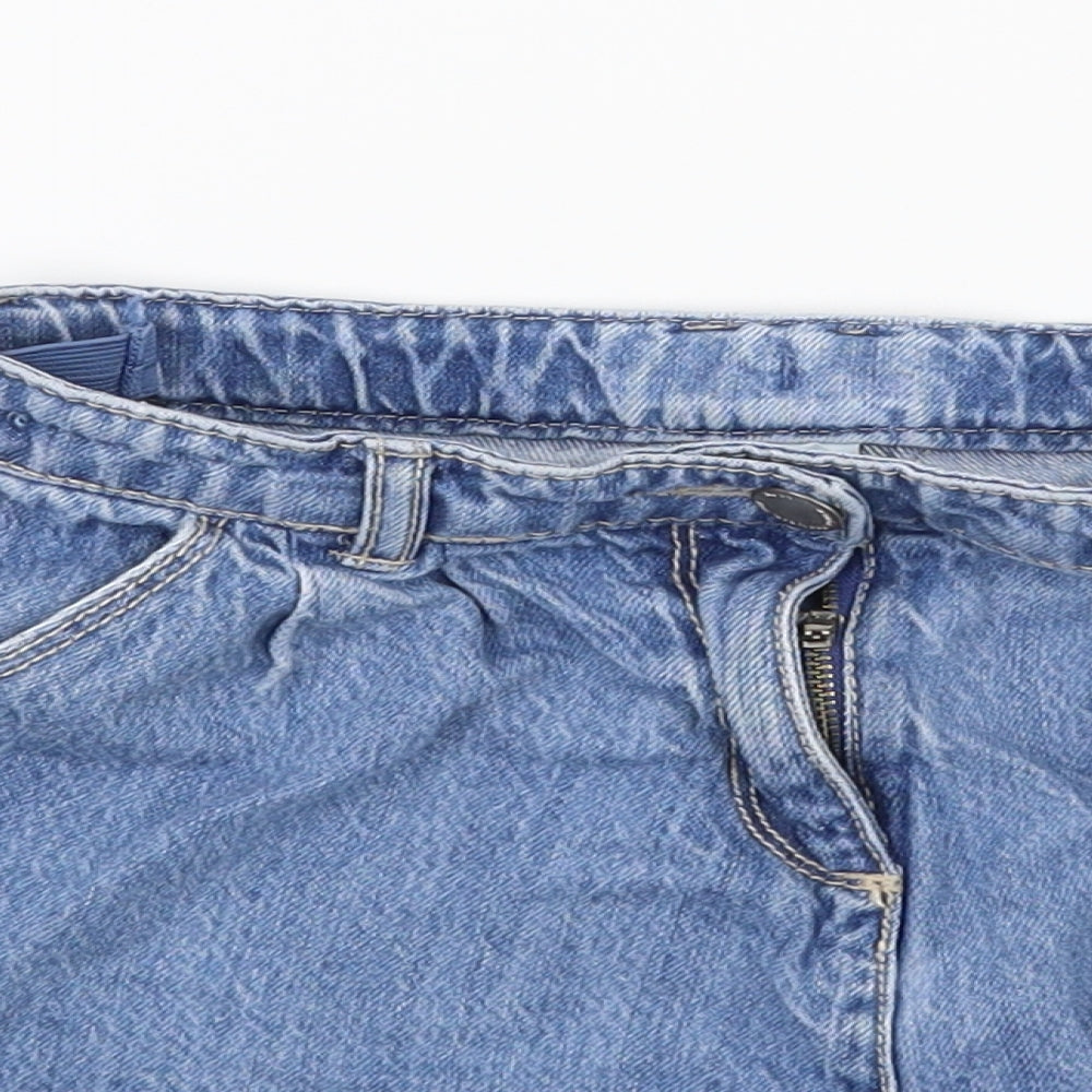 NEXT Girls Blue  Denim Cut-Off Shorts Size 10 Years