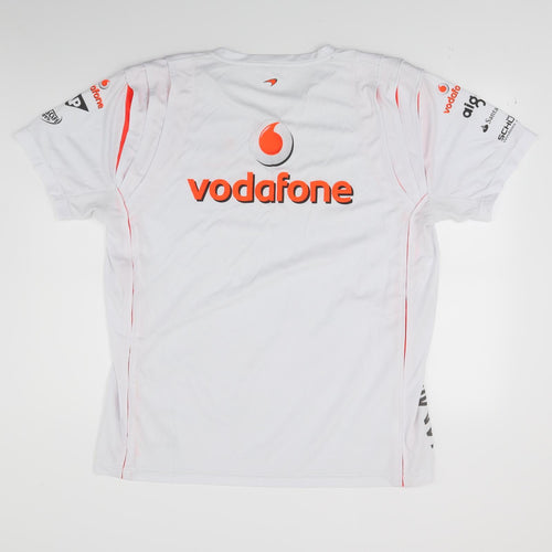 Vodafone Mclaren Mens White    T-Shirt Size 2XL  - McLaren F1 Signed Unkown