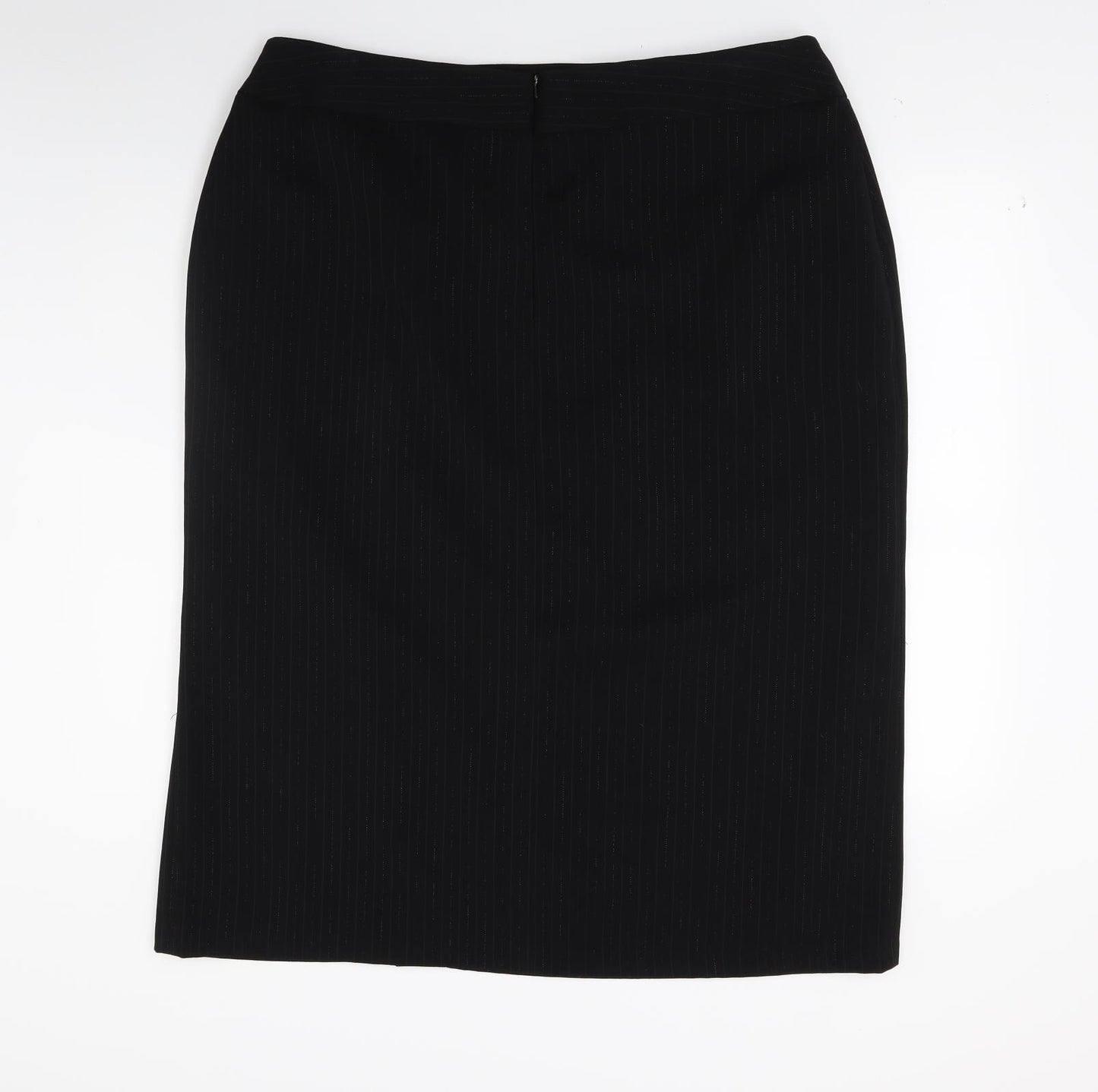 Bonmarché Womens Black Striped  A-Line Skirt Size 22