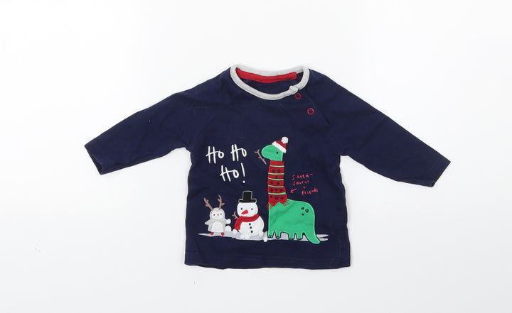 George Boys Blue Basic Casual Size 0-3 Months - Christmas