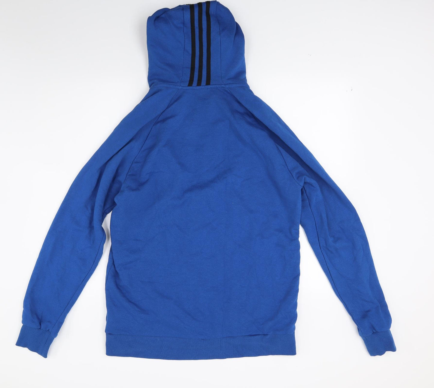 adidas Mens Blue Striped  Full Zip Hoodie Size XL
