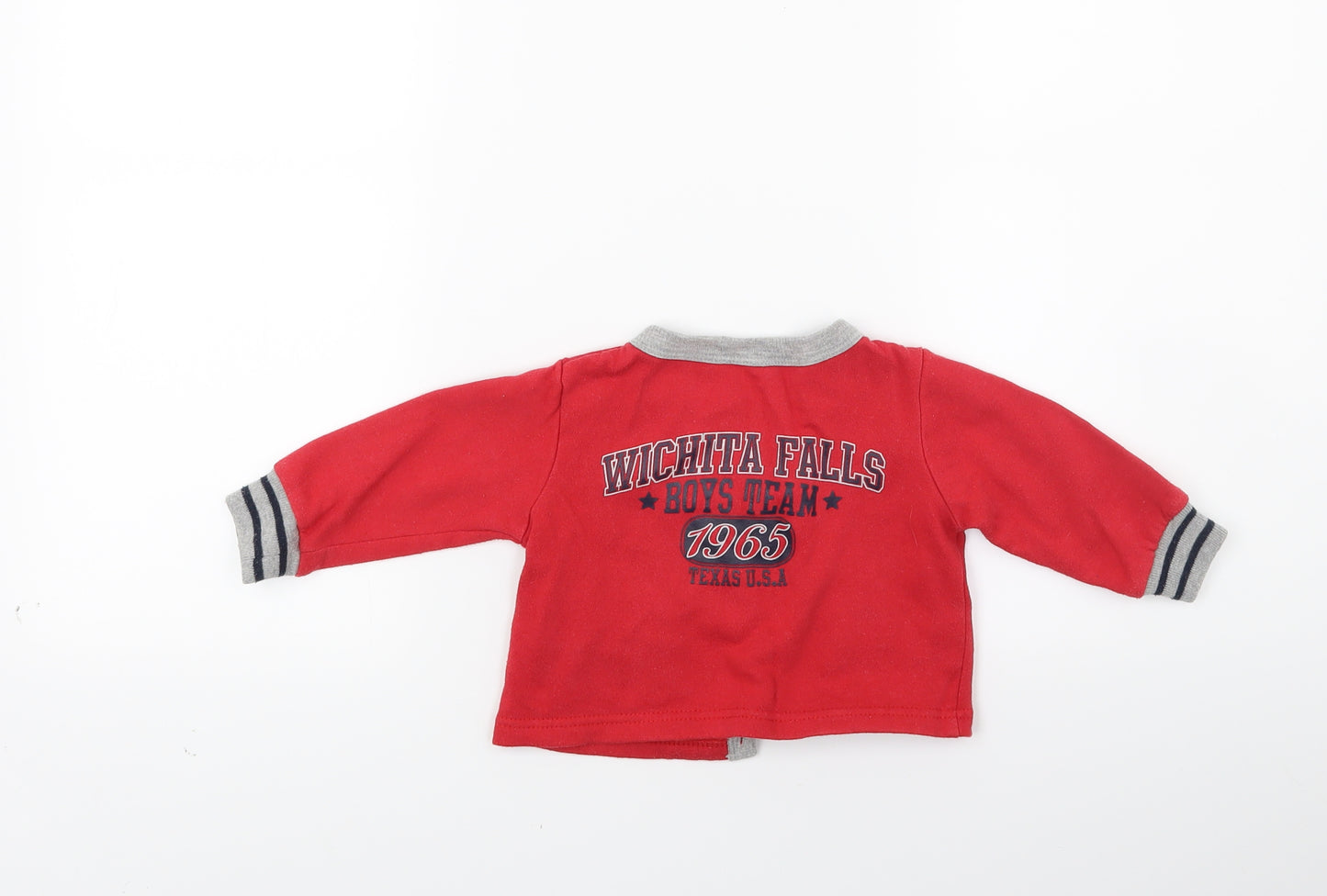 Early days Boys Red   Cardigan Jumper Size 9-12 Months  - Texas USA