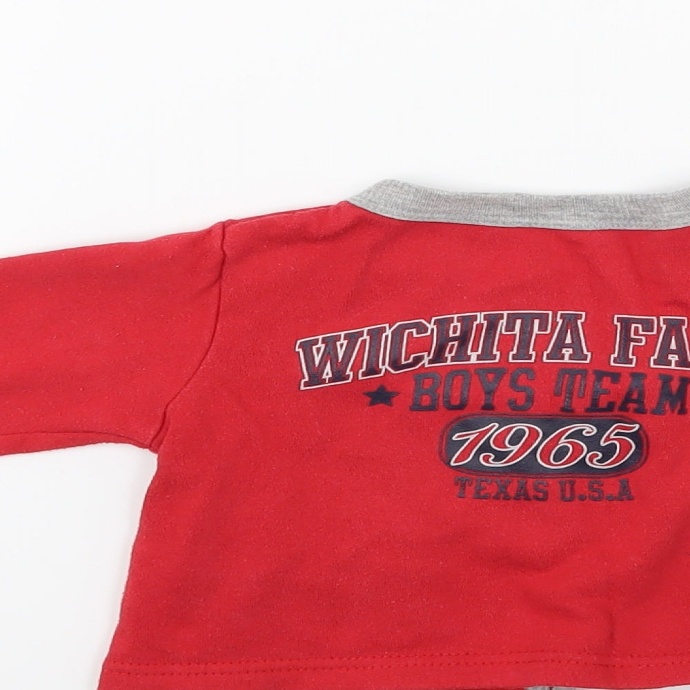 Early days Boys Red   Cardigan Jumper Size 9-12 Months  - Texas USA