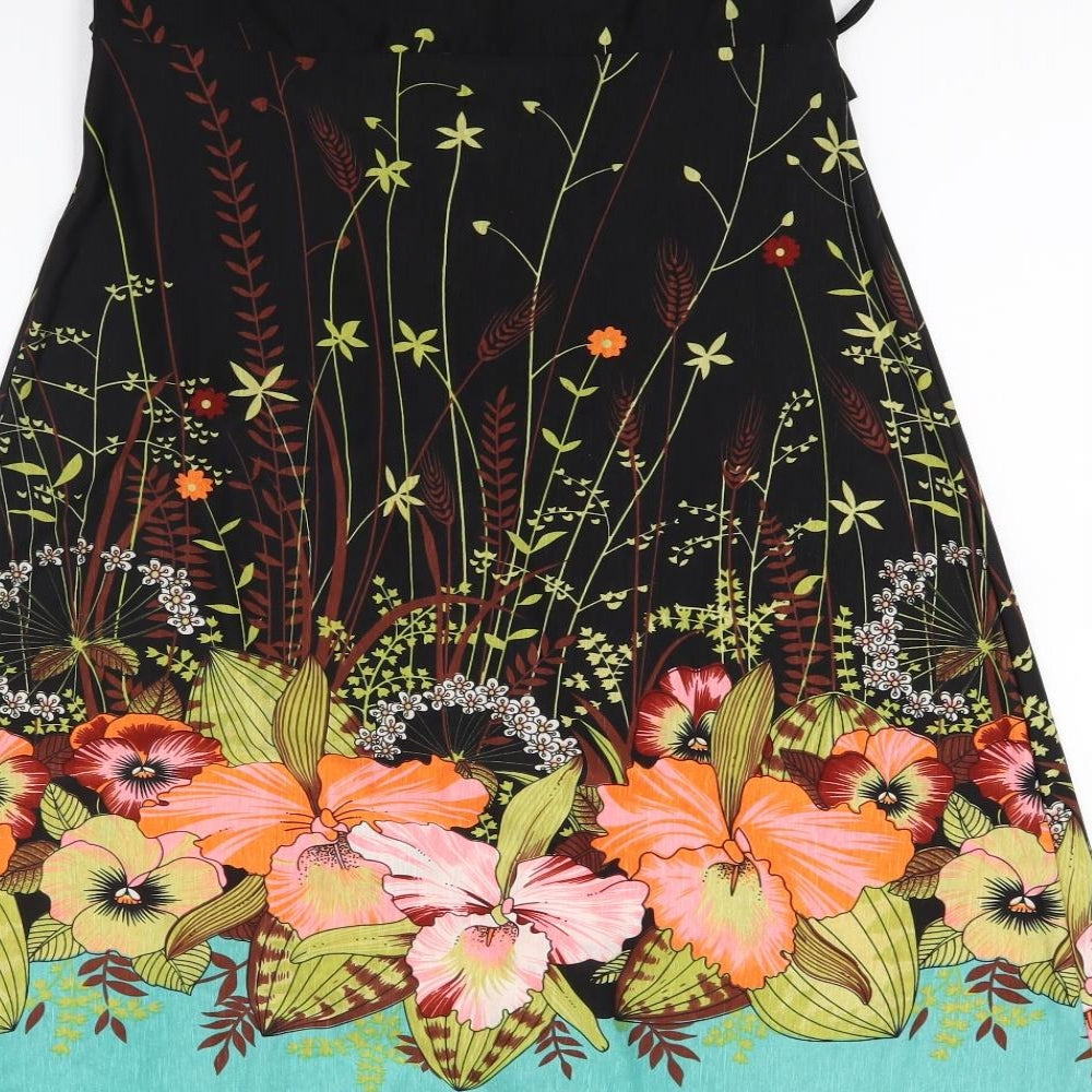 Apricot Womens Multicoloured Floral  A-Line  Size L