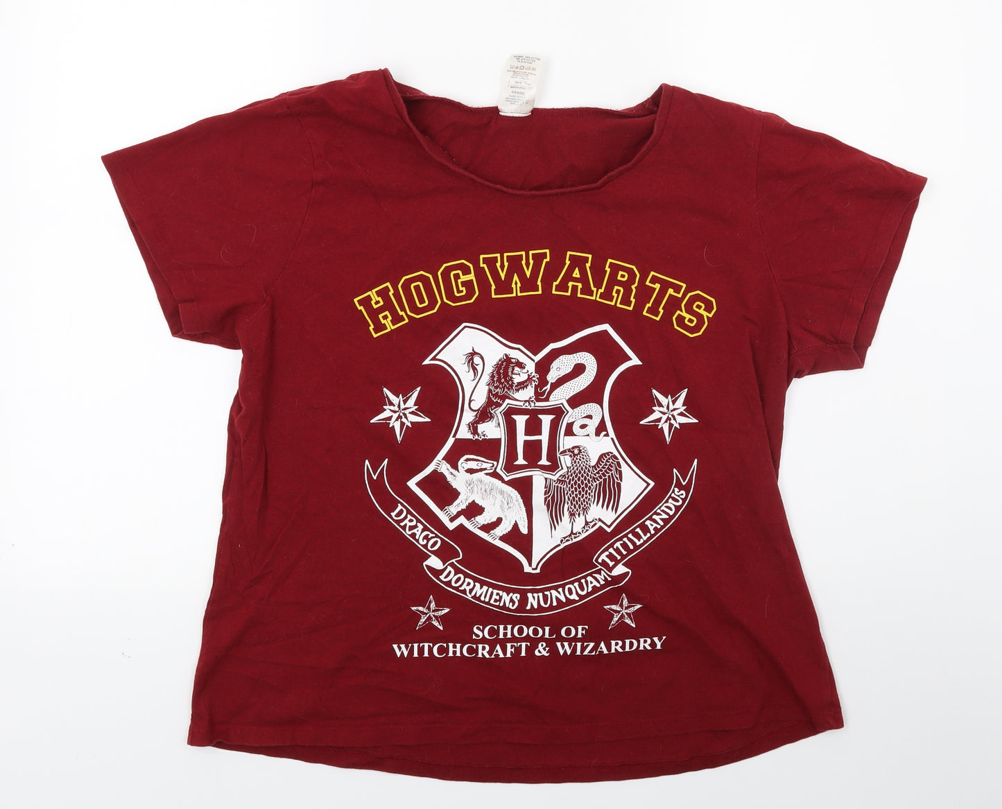 harry potter` Womens Red   Basic T-Shirt Size L  - Hogwarts