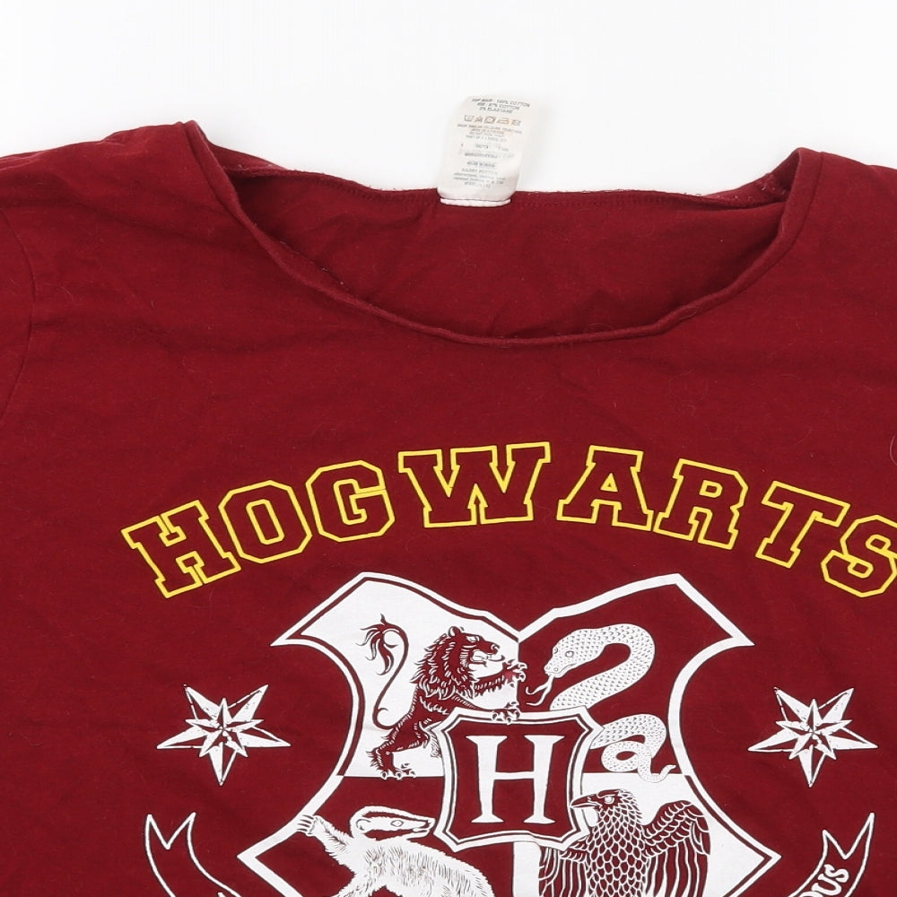 harry potter` Womens Red   Basic T-Shirt Size L  - Hogwarts