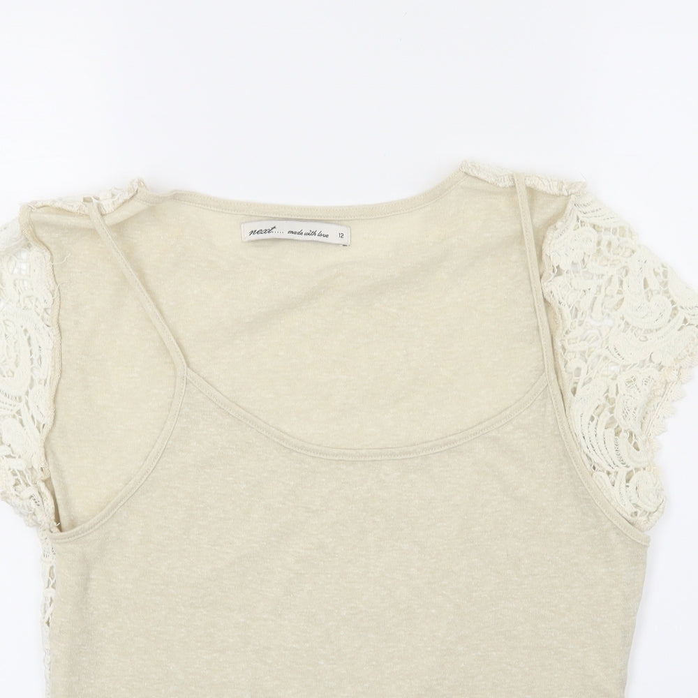 NEXT Womens Beige   Basic T-Shirt Size 12