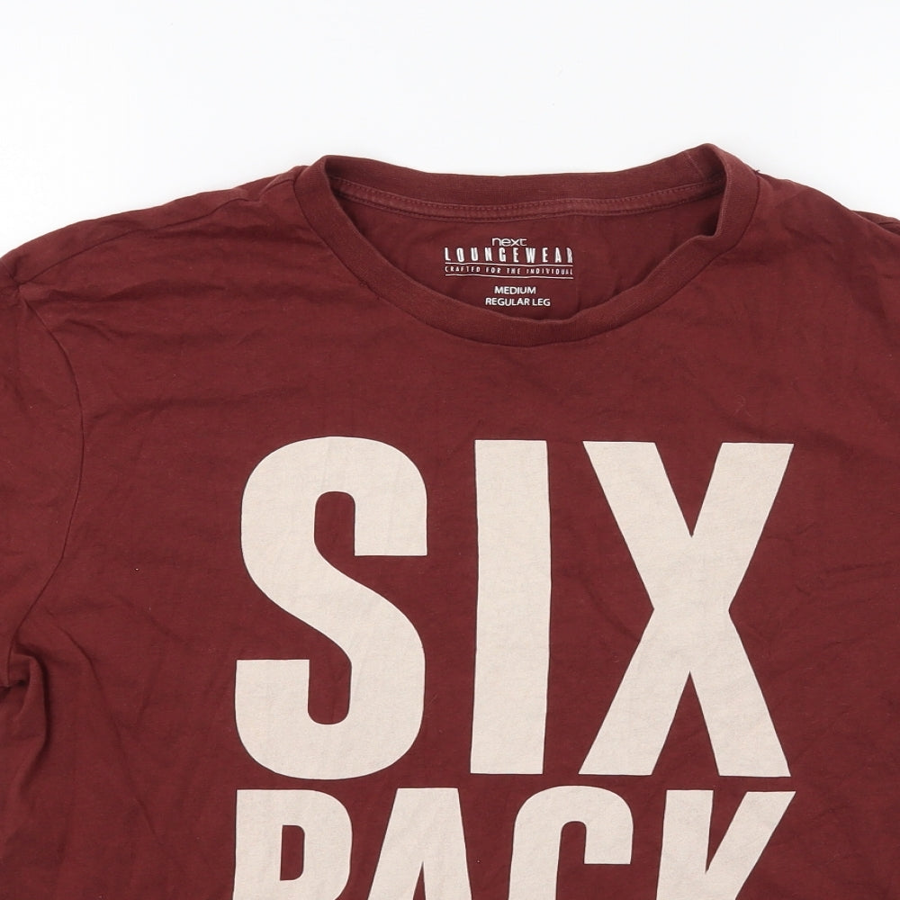 NEXT Mens Brown  Jersey  T-Shirt Size M  - Six Pack In Progress