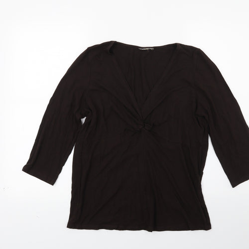 Preworn Womens Brown   Tunic Blouse Size 16