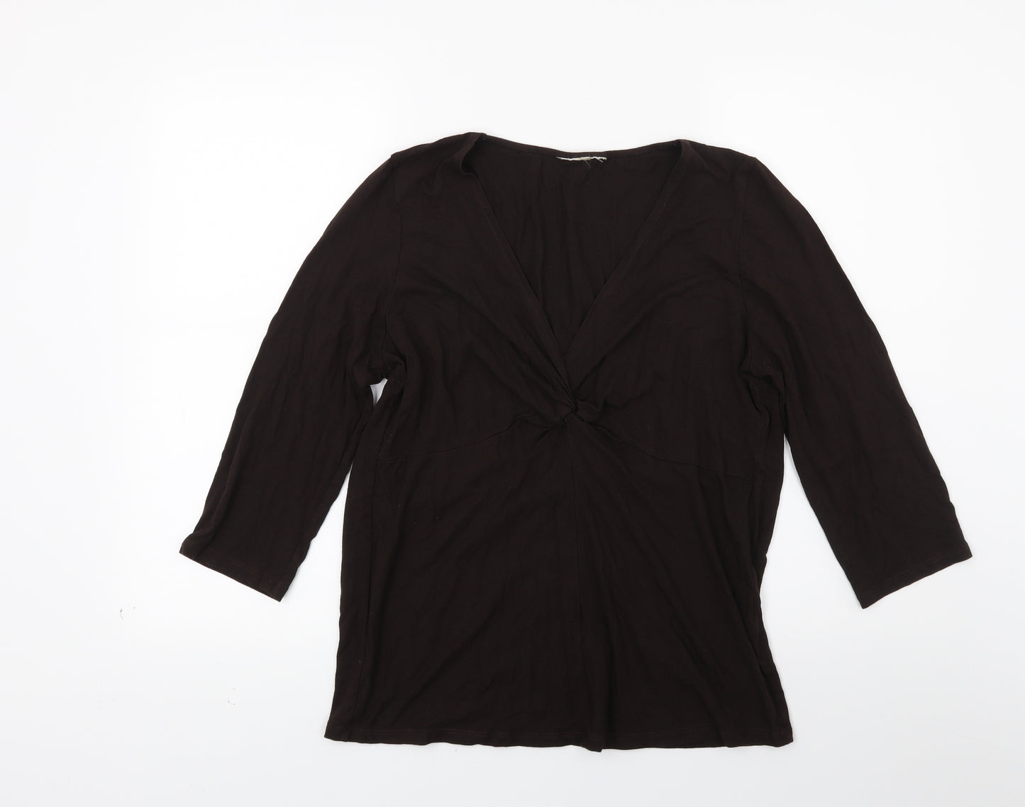 Preworn Womens Brown   Tunic Blouse Size 16