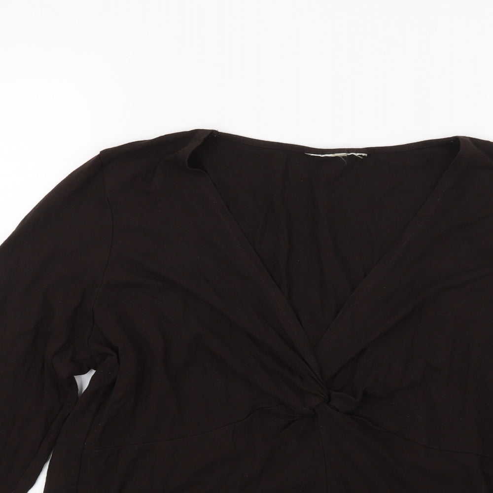 Preworn Womens Brown   Tunic Blouse Size 16