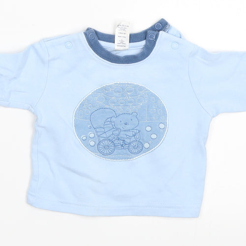 TU Boys Blue   Basic T-Shirt Size 0-3 Months