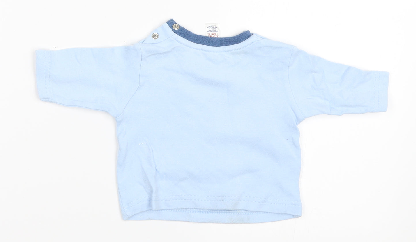 TU Boys Blue   Basic T-Shirt Size 0-3 Months