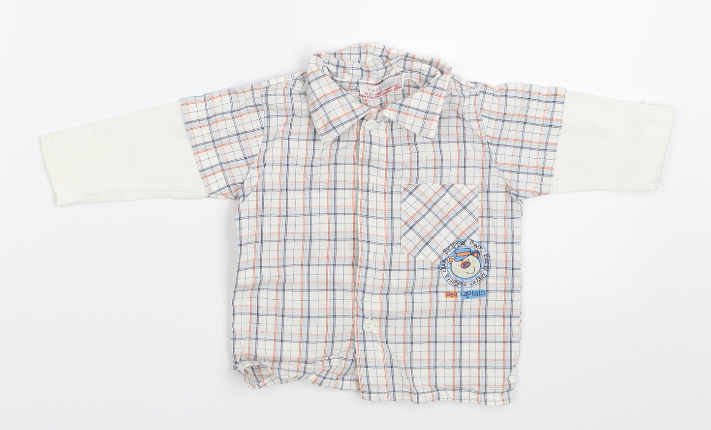 Earlydays Boys White Check  Basic Button-Up Size 0-3 Months