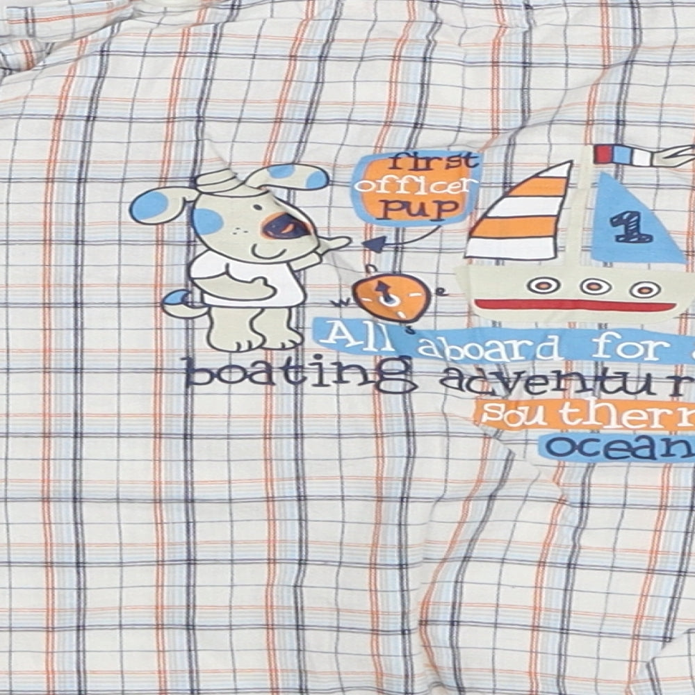 Earlydays Boys White Check  Basic Button-Up Size 0-3 Months