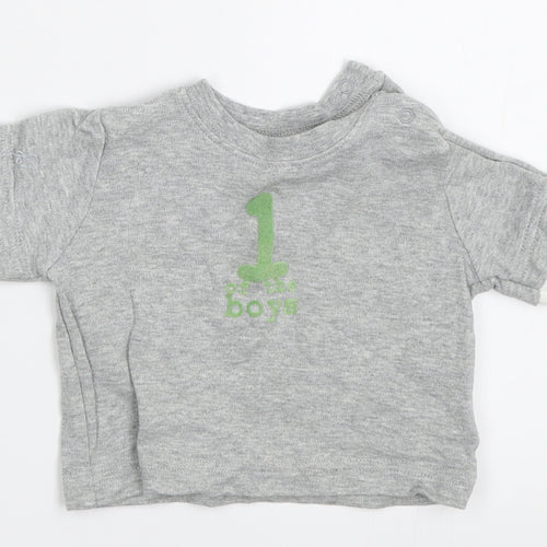 NEXT Boys Grey   Basic T-Shirt Size 0-3 Months