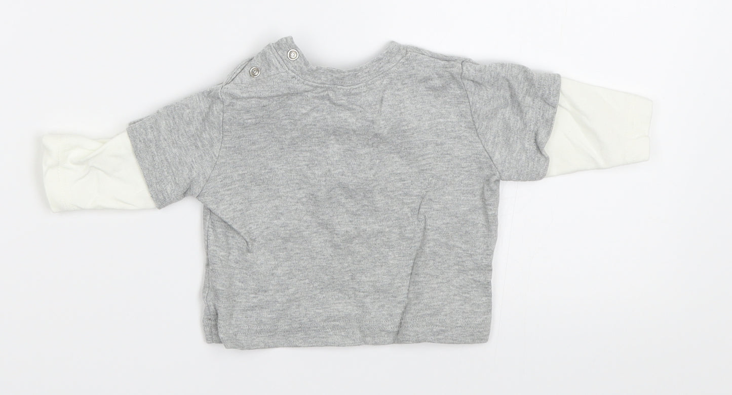 NEXT Boys Grey   Basic T-Shirt Size 0-3 Months